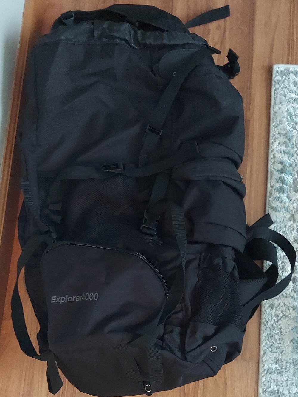 Explorer4000 Men's Black Outdoor Backpack - Lightweight Travel Pack